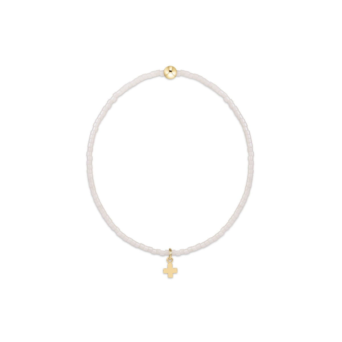 Hope Classic Milkshake Bracelet - Signature Cross Small Gold Charm - She Chester