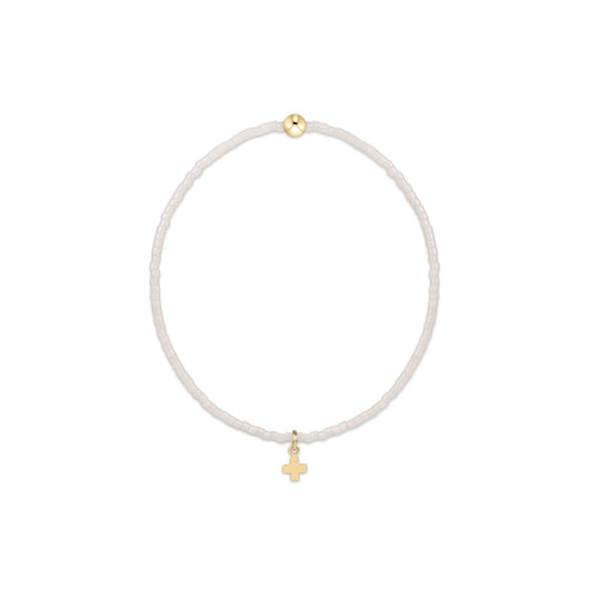 Hope Classic Milkshake Bracelet - Signature Cross Small Gold Charm - She Chester