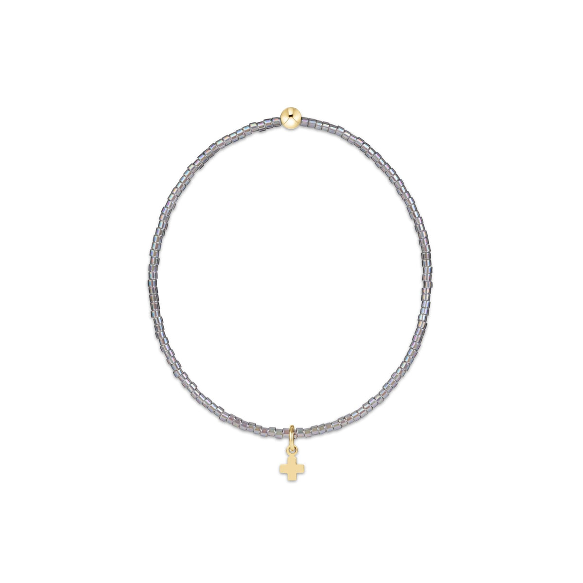 Hope Classic Morning Mist Bracelet - Signature Cross Small Gold Charm - She Chester