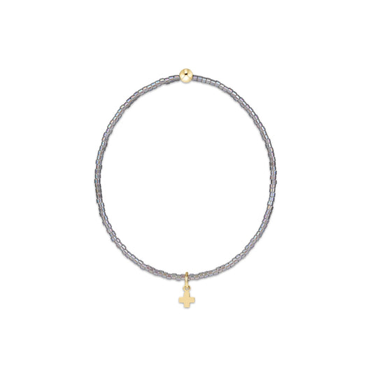 Hope Classic Morning Mist Bracelet - Signature Cross Small Gold Charm - She Chester