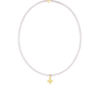 Hope Classic Silky White Bracelet - Signature Cross Small Gold Charm - She Chester
