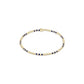 Hope Joy Pattern 2mm Bead Bracelet - Blue Metallic - She Chester