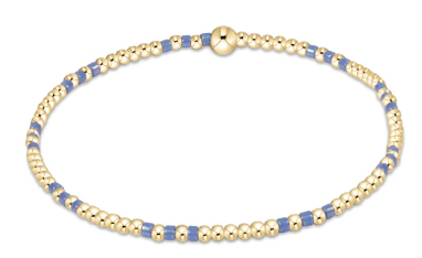 HOPE JOY PATTERN 2MM BEAD BRACELET - BRIGHT BLUE - She Chester