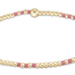 HOPE JOY PATTERN 2MM BEAD BRACELET - BRIGHT PINK - She Chester