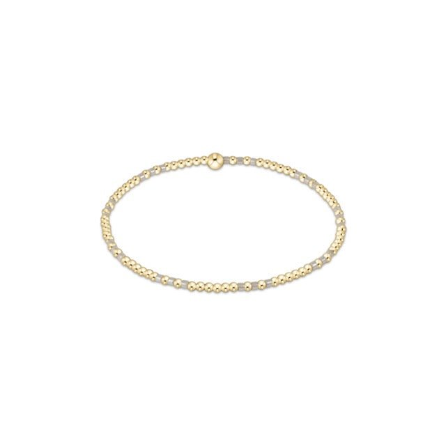 Hope Joy Pattern 2mm Bead Bracelet - Milkshake - She Chester