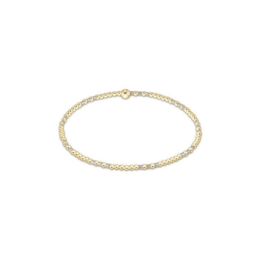 Hope Joy Pattern 2mm Bead Bracelet - Milkshake - She Chester