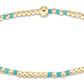 HOPE JOY PATTERN 2MM BEAD BRACELET - TURQUOISE - She Chester