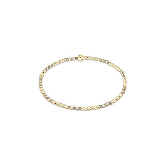 Hope Joy Pattern 2mmBead Bracelet - Taupe With A Twist - She Chester