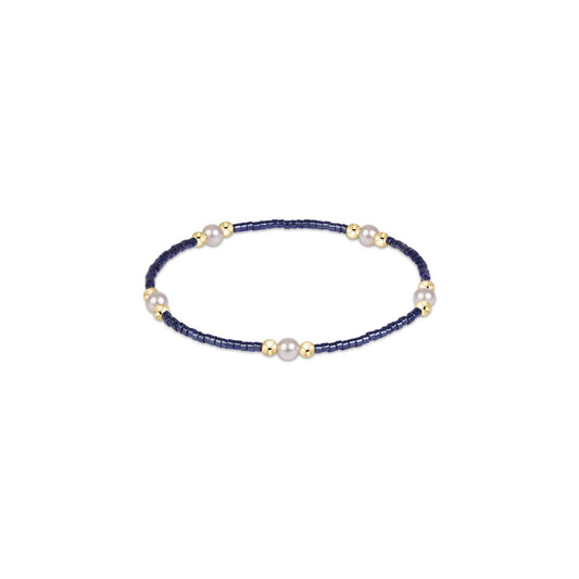 Hope Purpose Pearl Bracelet - Navy - She Chester