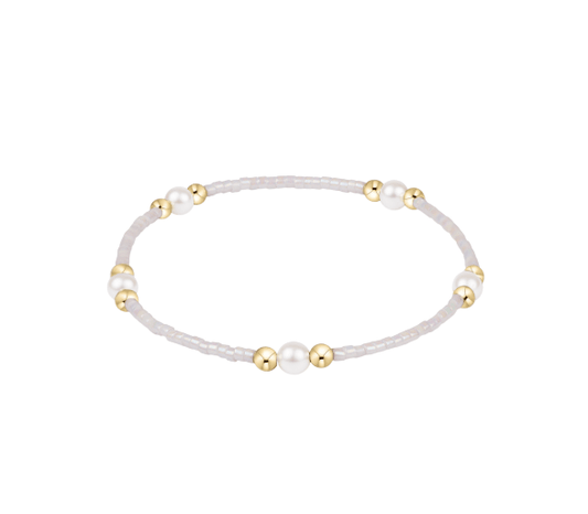 Hope Purpose Pearl Bracelet - Silky White - She Chester