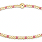 HOPE SINCERITY PATTERN 2MM BEAD BRACELET - BRIGHT PINK - She Chester