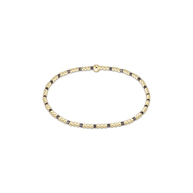 Hope Sincerity Pattern 2mm Bead Bracelet - Taupe With a Twist - She Chester