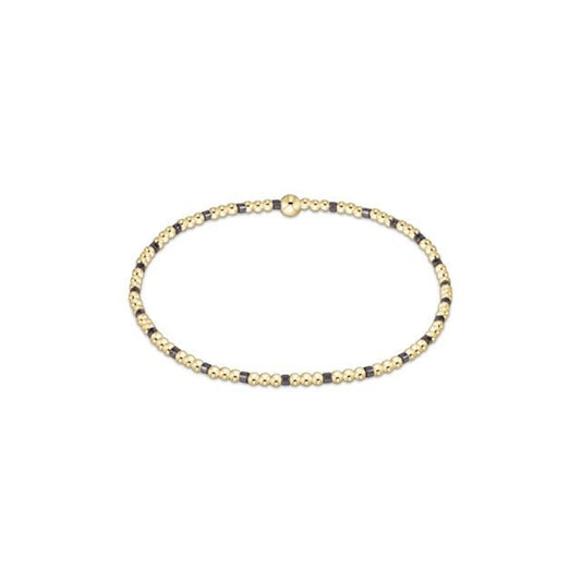 Hope Sincerity Pattern 2mm Bead Bracelet - Taupe With a Twist - She Chester