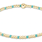 HOPE SINCERITY PATTERN 2MM BEAD BRACELET - TURQUOISE - She Chester