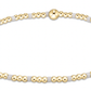 HOPE SINCERITY PATTERN 2MM BEAD BRACELET - WHITE - She Chester