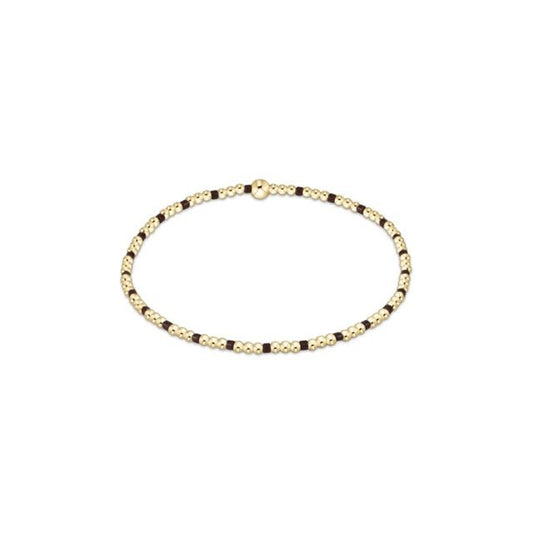 Hope Sincerity Pattern 2mmBead Bracelet - Chocolate - She Chester