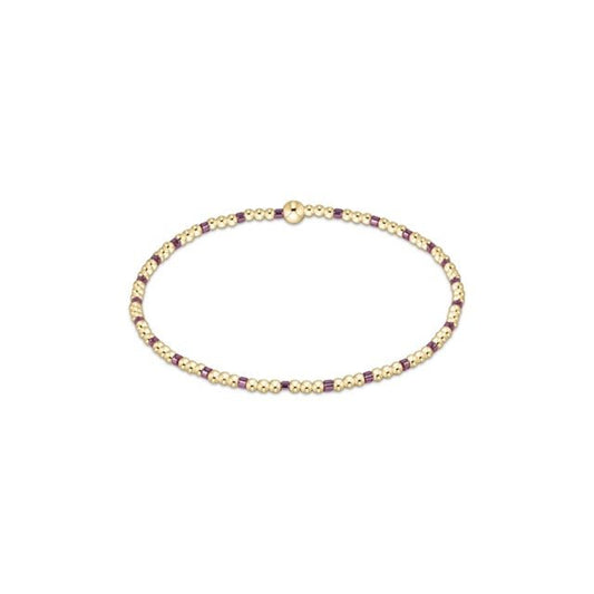 Hope Sincerity Pattern 2mmBead Bracelet - Pink Metallic - She Chester
