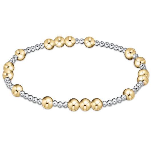 Hope Unwritten 5mm Bead Bracelet - Mixed Metal - She Chester
