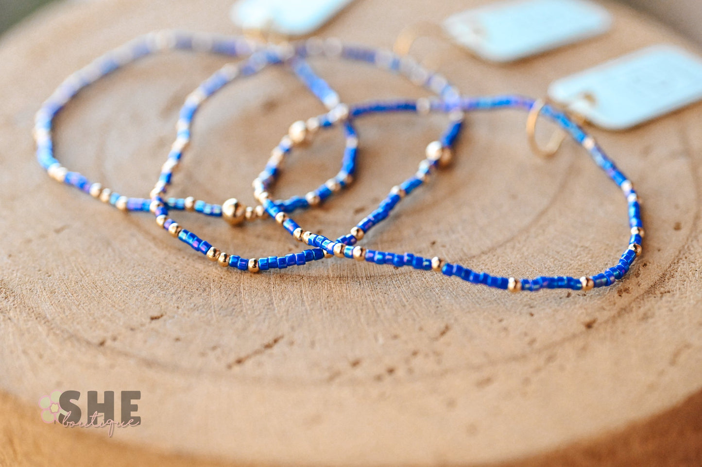 Hope Unwritten Bracelet - Blue Metallic - She Chester