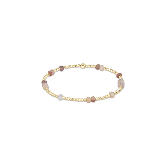 Hope Unwritten Gemstone 4mm Bracelet - Botswana Agate - She Chester