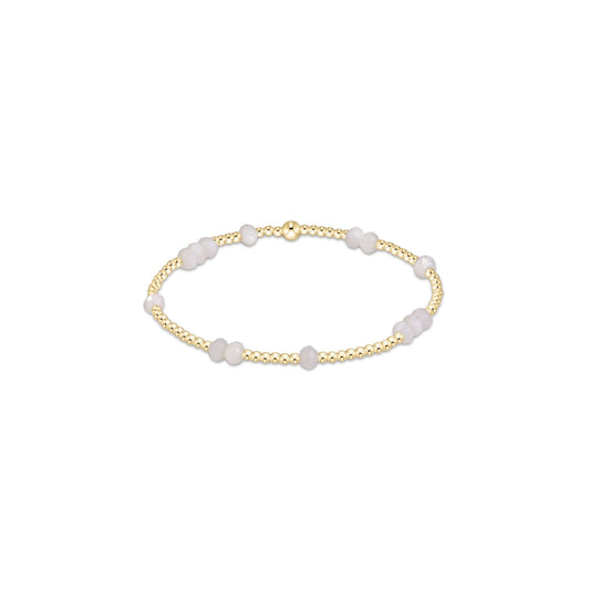 Hope Unwritten Gemstone 4mm Bracelet - Mother Of Pearl - She Chester
