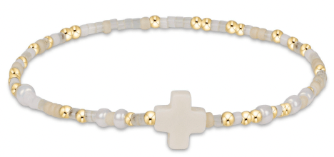 HOPE UNWRITTEN SIGNATURE CROSS BRACELET - CALL ME ON MY SHELLPHONE - She Chester