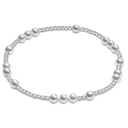 Hope Unwritten Sterling 4mm Bead Bracelet - Pearl - She Chester