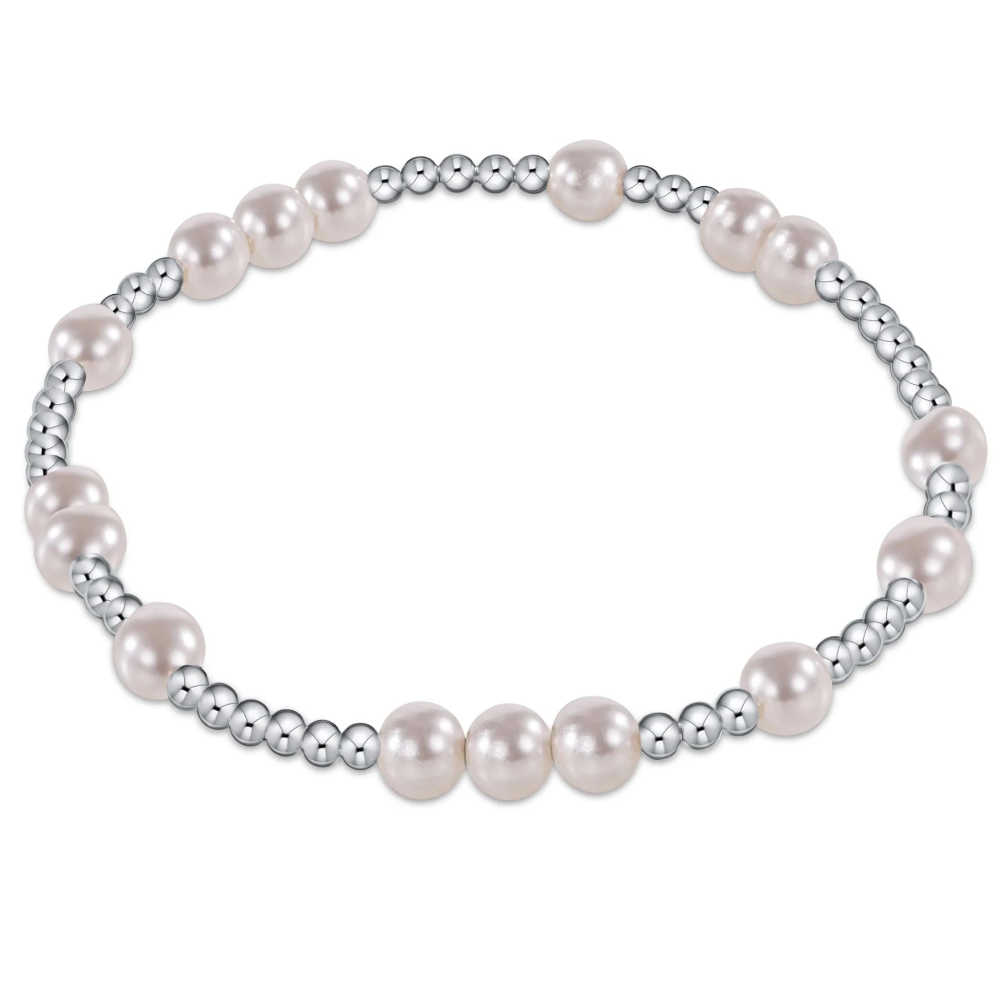 Hope Unwritten Sterling 5mm Bead Bracelet - Pearl - She Chester