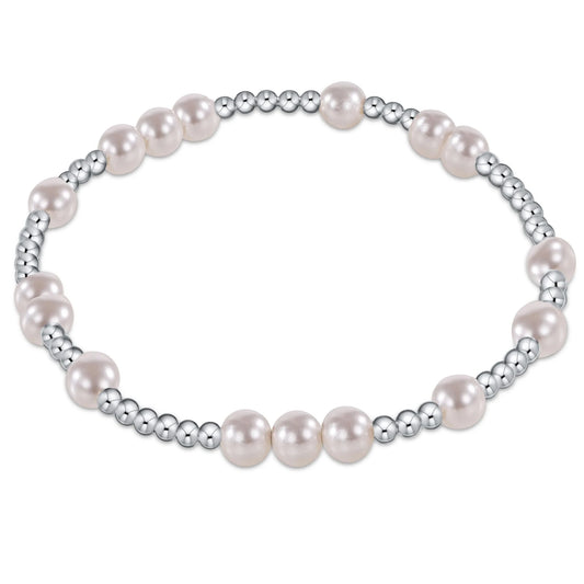 Hope Unwritten Sterling 5mm Bead Bracelet - Pearl - She Chester
