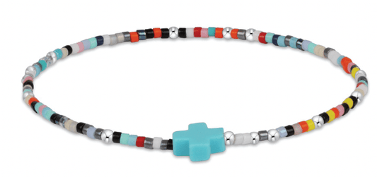HOPE UNWRITTEN STERLING SIGNATURE CROSS BRACELET - HOT MESS - She Chester