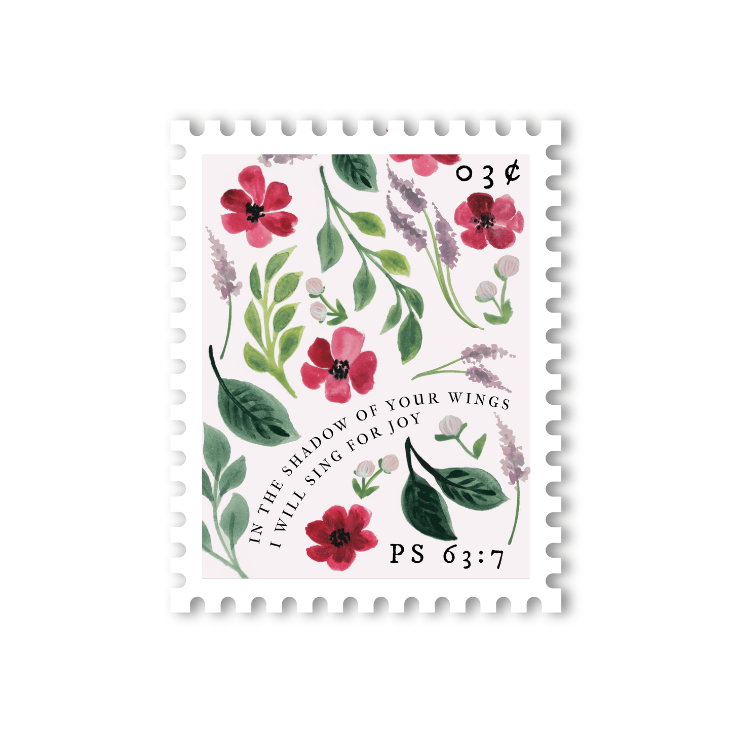 Hosanna Revival: Psalm 63:7 Stamp Sticker - She Chester