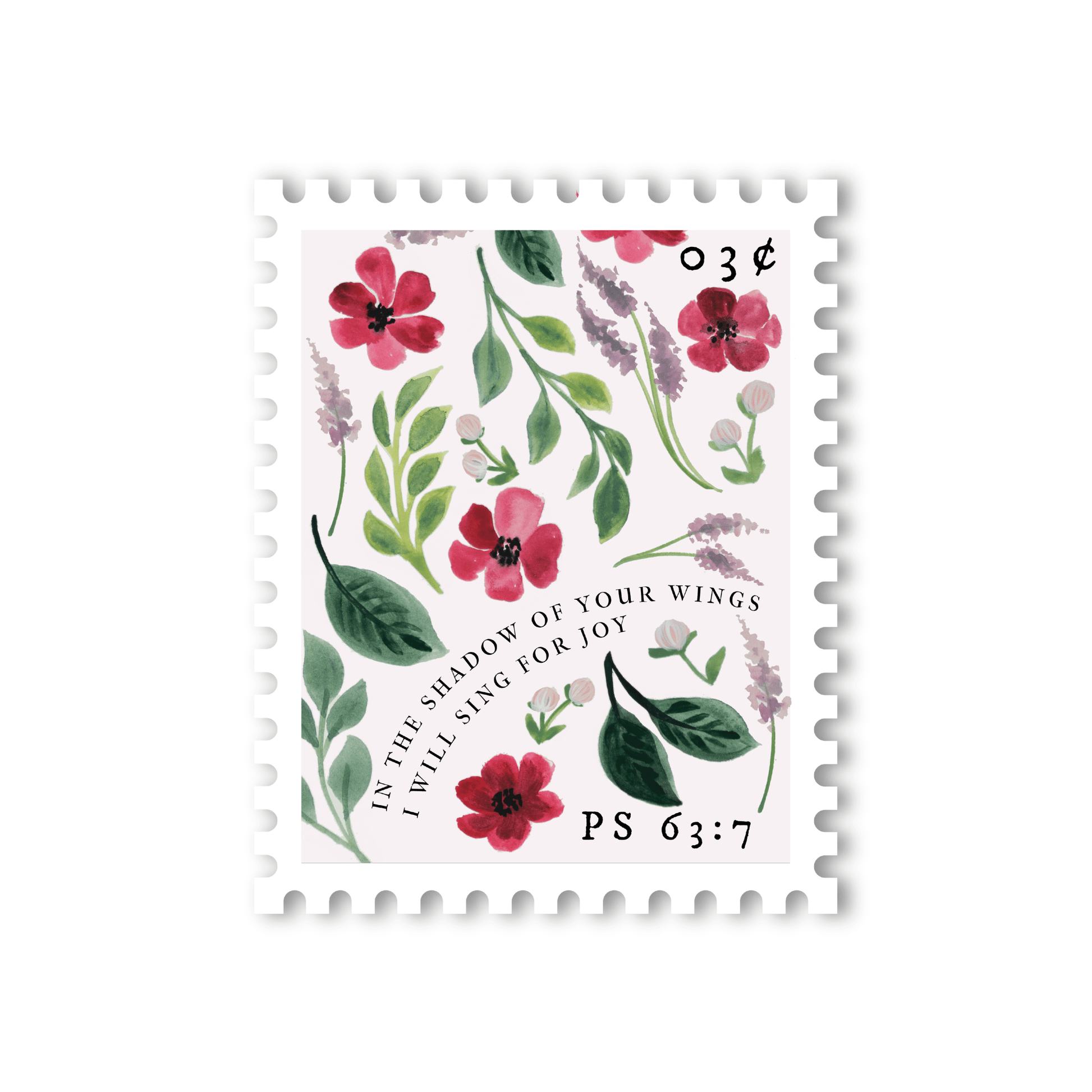 Hosanna Revival: Psalm 63:7 Stamp Sticker - She Chester