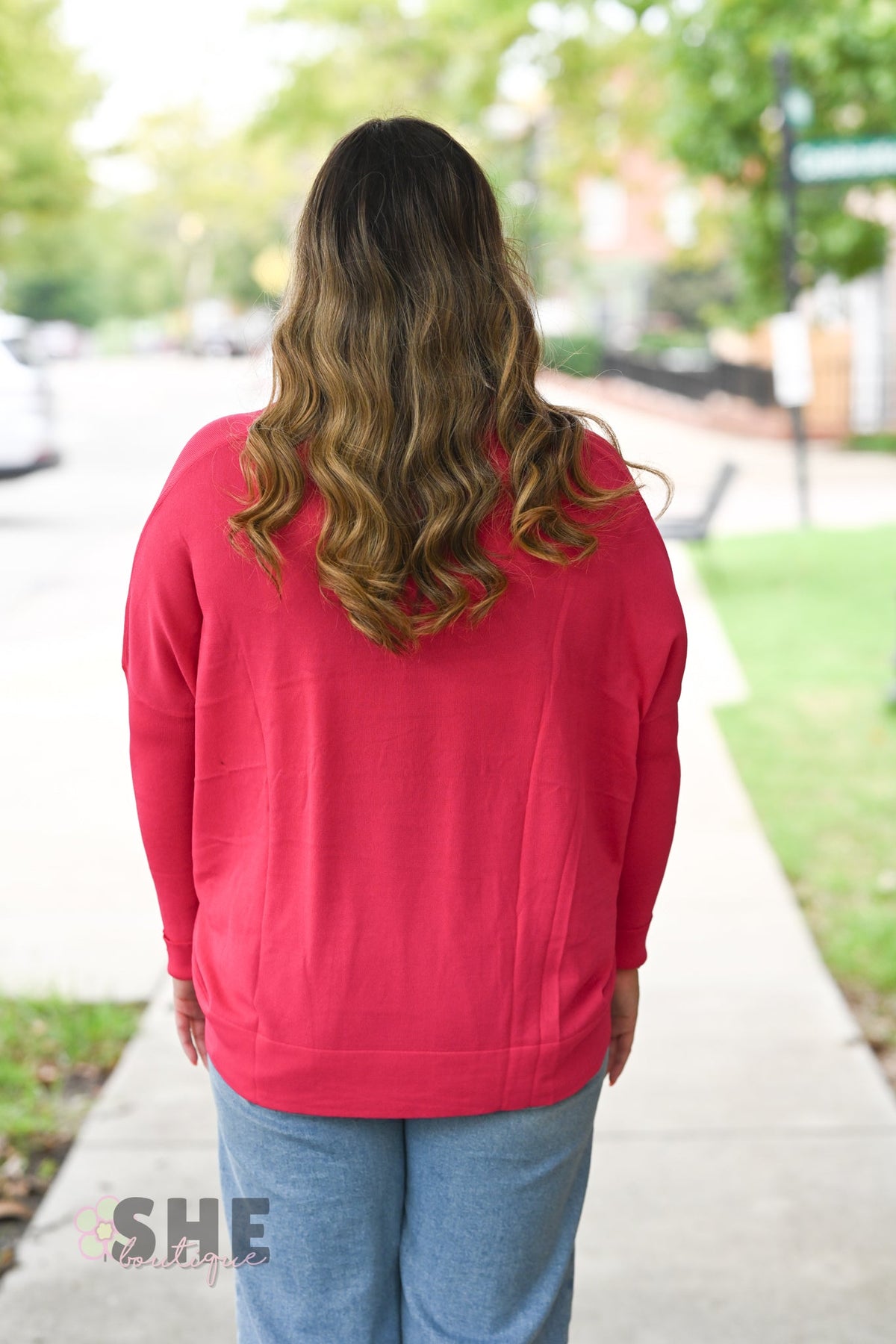 Hot Pink Lightweight Long Sleeve - She Chester