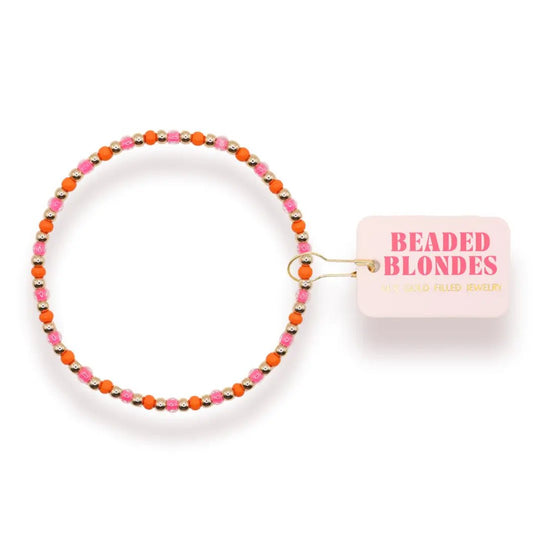 Hot Pink & Orange Demi BB Standard Bracelet - She Chester