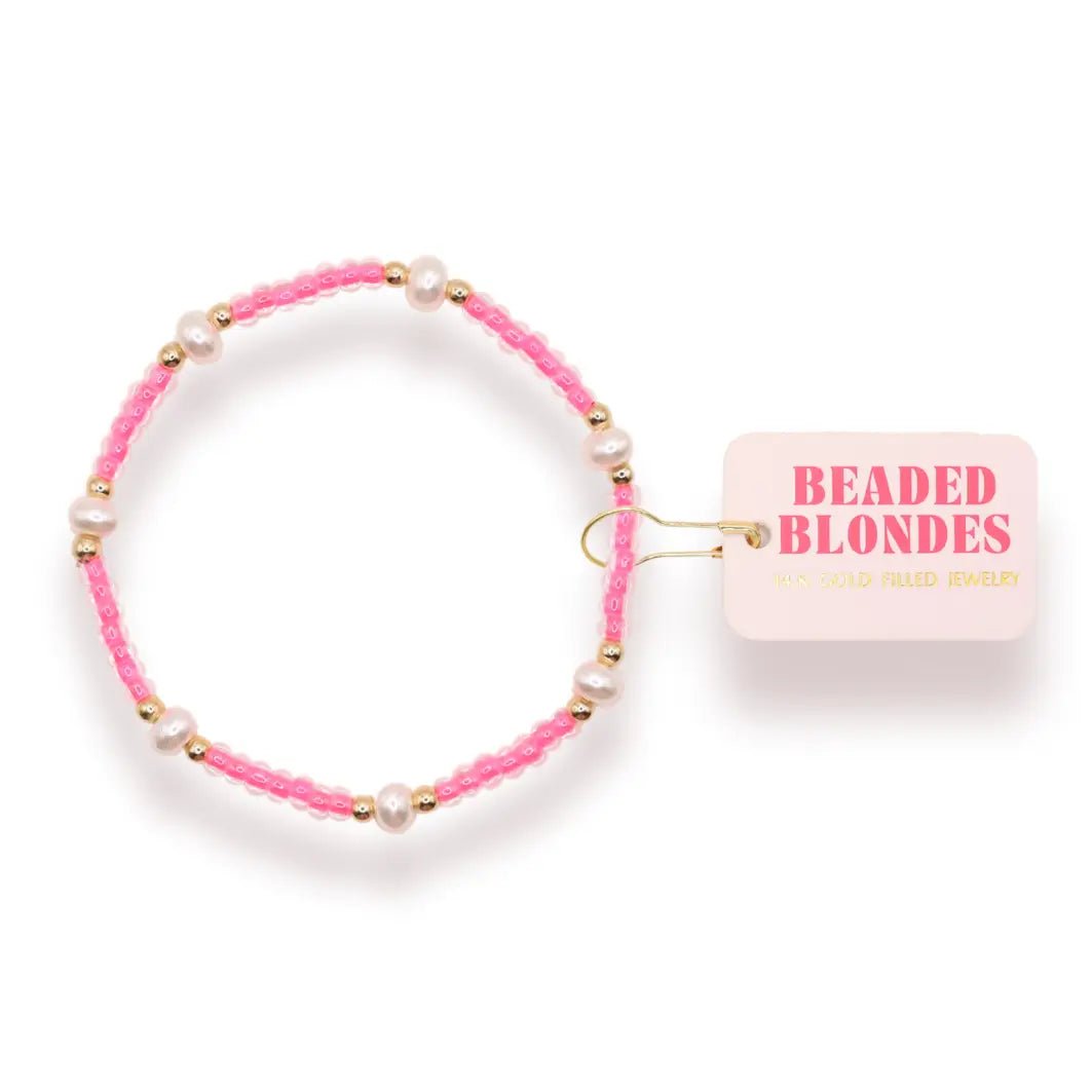 Hot Pink Pearl BB Standard Bracelet - She Chester