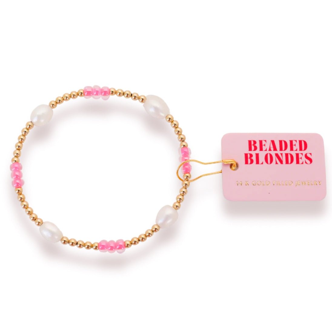 Hot Pink Pearl Poppi Bracelet Standard Size - She Chester