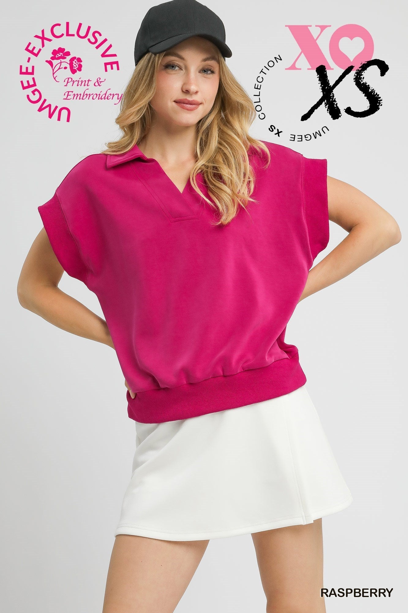 Hot Pink Short Sleeve Tunic - She Chester