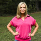 Hot Pink Short Sleeve Tunic - She Chester