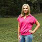 Hot Pink Short Sleeve Tunic - She Chester