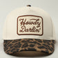 Howdy Darlin' Embroidered Leopard Brim Trucker Hat - She Chester