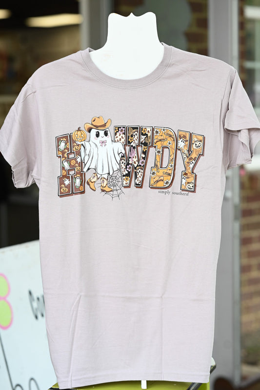 Howdy Pumpkin Ghost Tee - She Chester