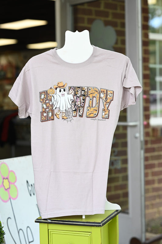 Howdy Pumpkin Ghost Tee - She Chester