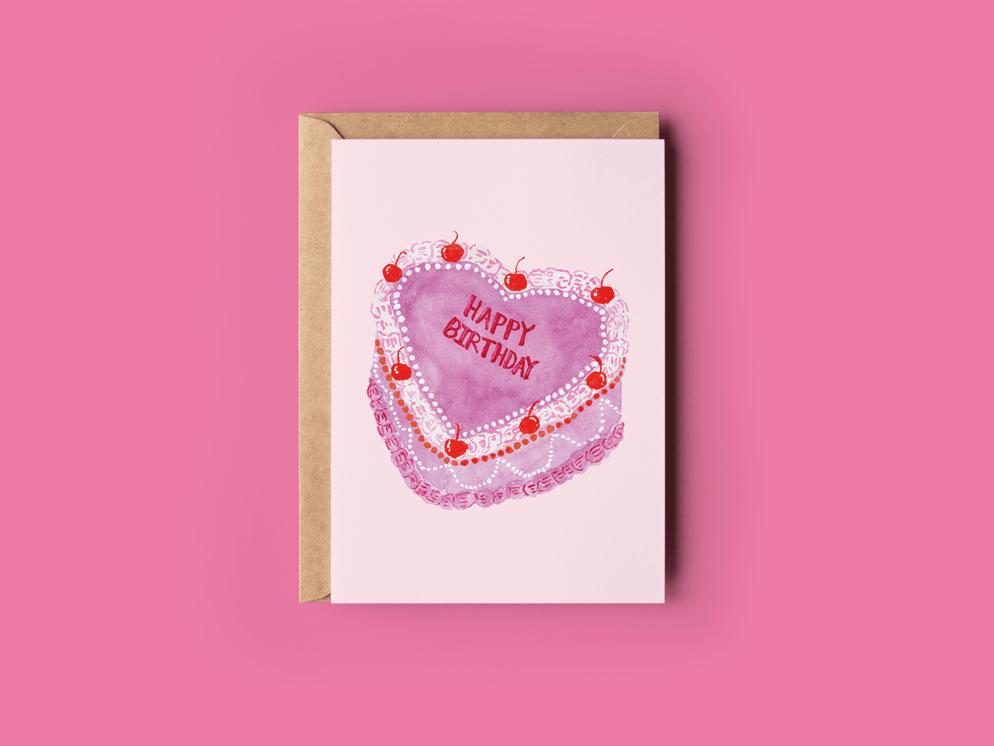 I Heart Birthdays Cake Greeting Card - She Chester