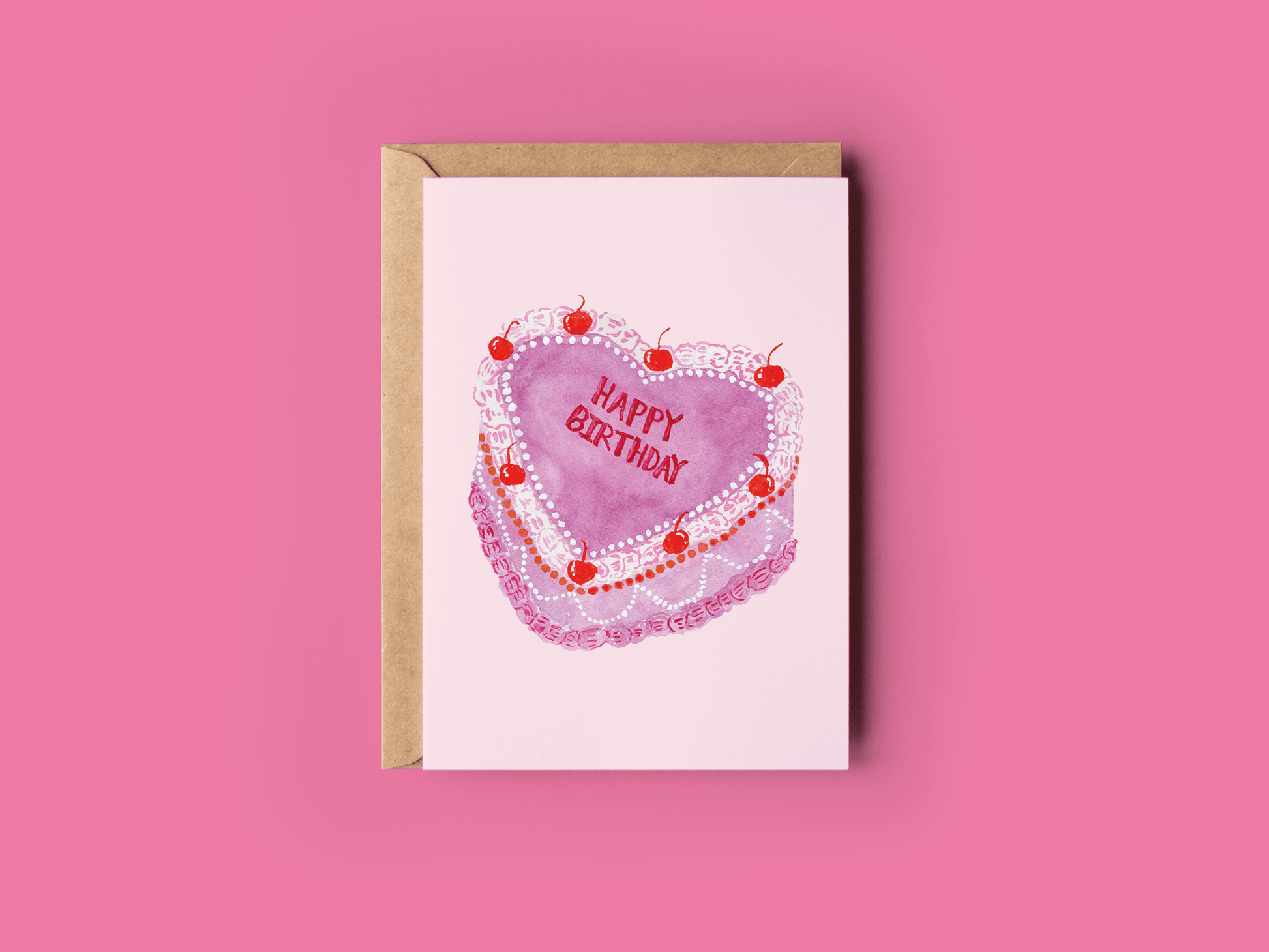 I Heart Birthdays Cake Greeting Card - She Chester