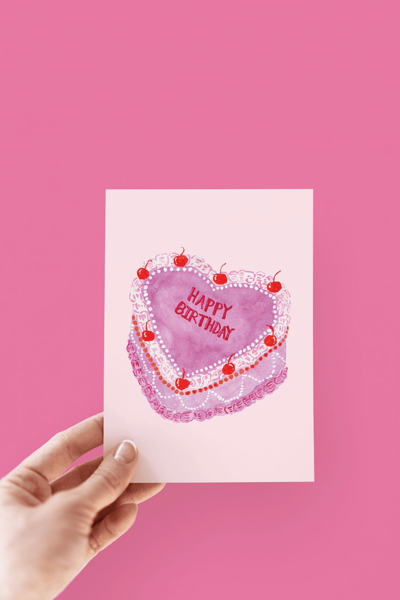 I Heart Birthdays Cake Greeting Card - She Chester