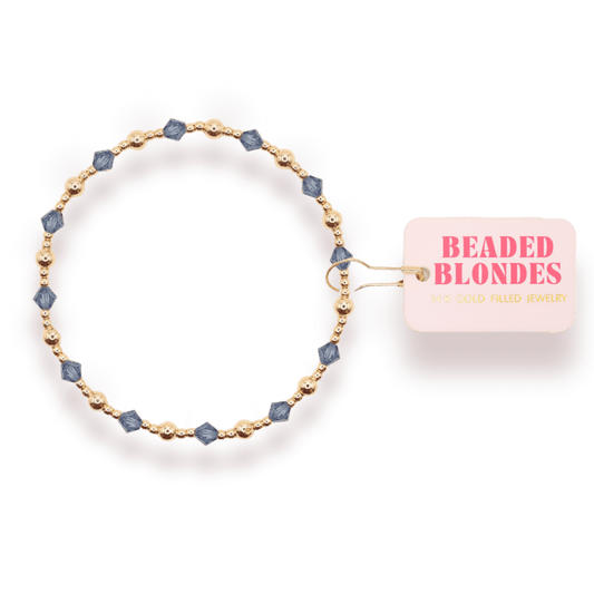 Ice Blue June Bracelet: Standard 6.75 inch - She Chester