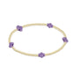 Small Signature Cross Gold 2mm Purple