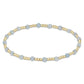 GEMSTONE GOLD SINCERITY PATTERN 3MM BEAD BRACELET - AQUAMARINE