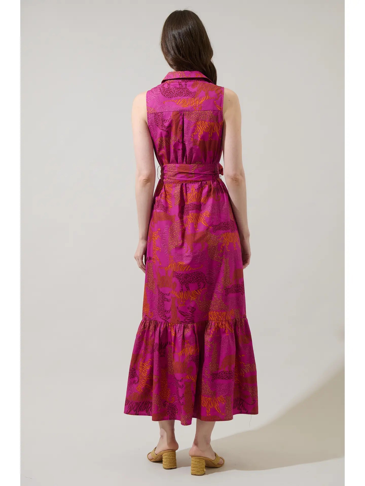 In The Jungle Cileah Collared Maxi Dress - She Chester