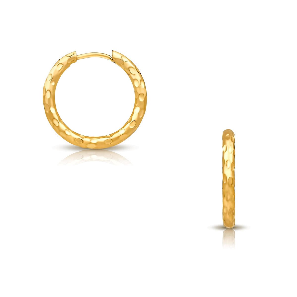 Indah Hammered Mini Hoop Earring - She Chester